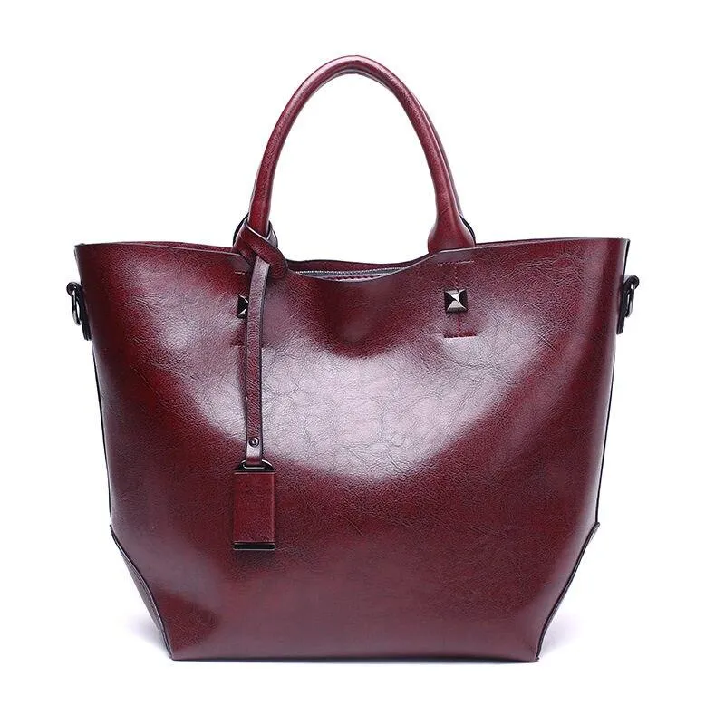 Women PU Leather Handbag Ladies Tote