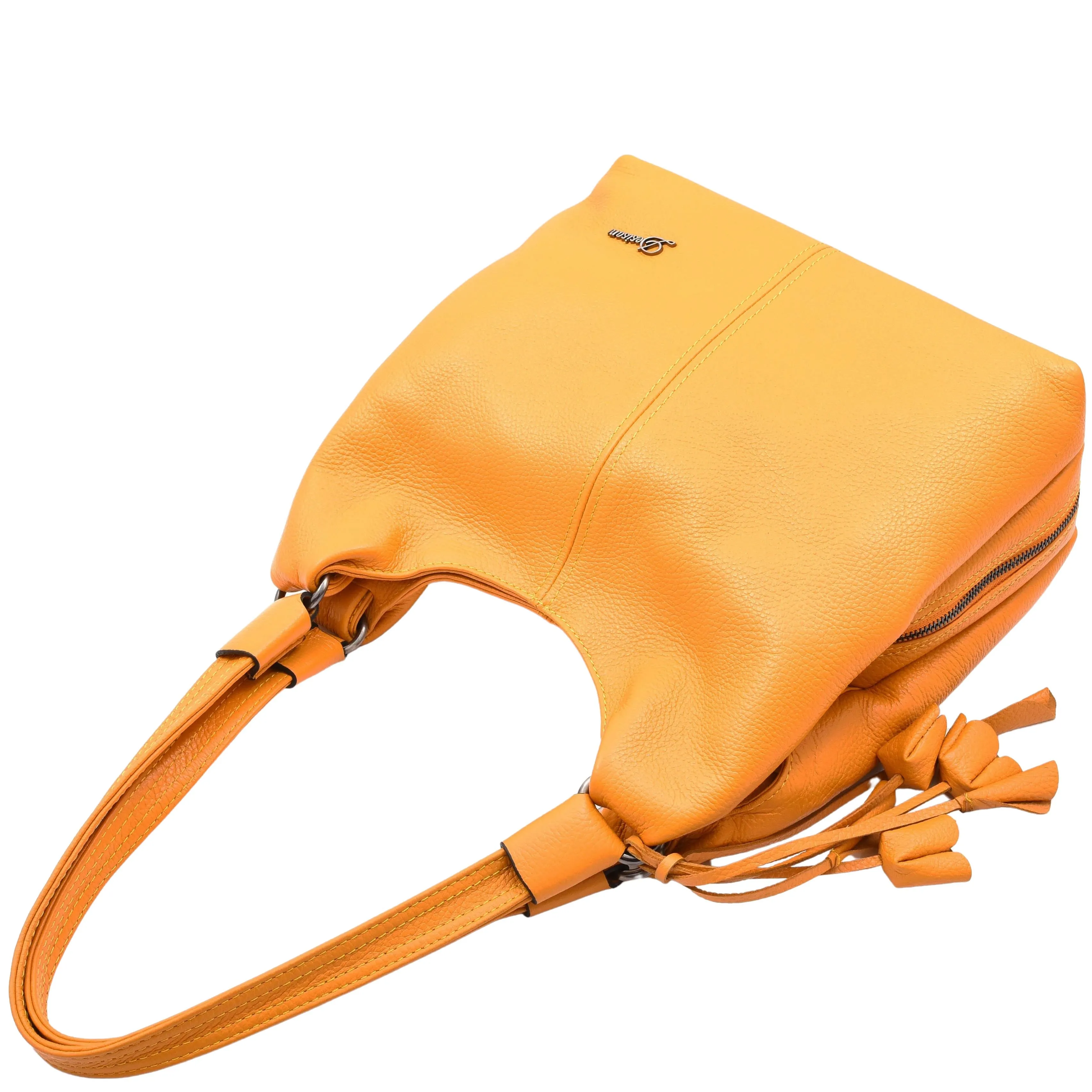 Womens Leather Shoulder Bag Large Hobo Casual Outgoing Multi Pockets Handbag A71 Yellow