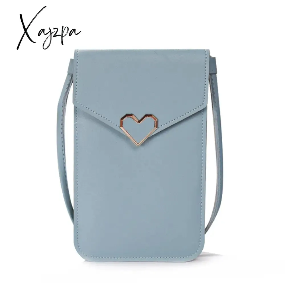 Xajzpa - Bag For Women Touch Screen Cell Phone Purse Smartphone Wallet Shoulder Strap Handbag PU Leather Casual Solid Crossbody Bags