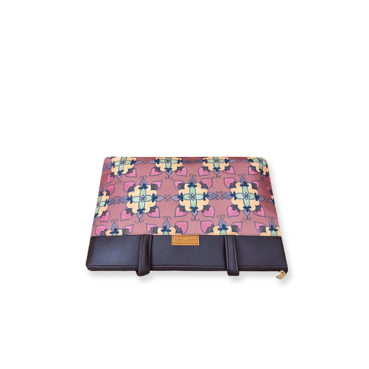 Yellow Floral Kollam Tote/Pouch Combo