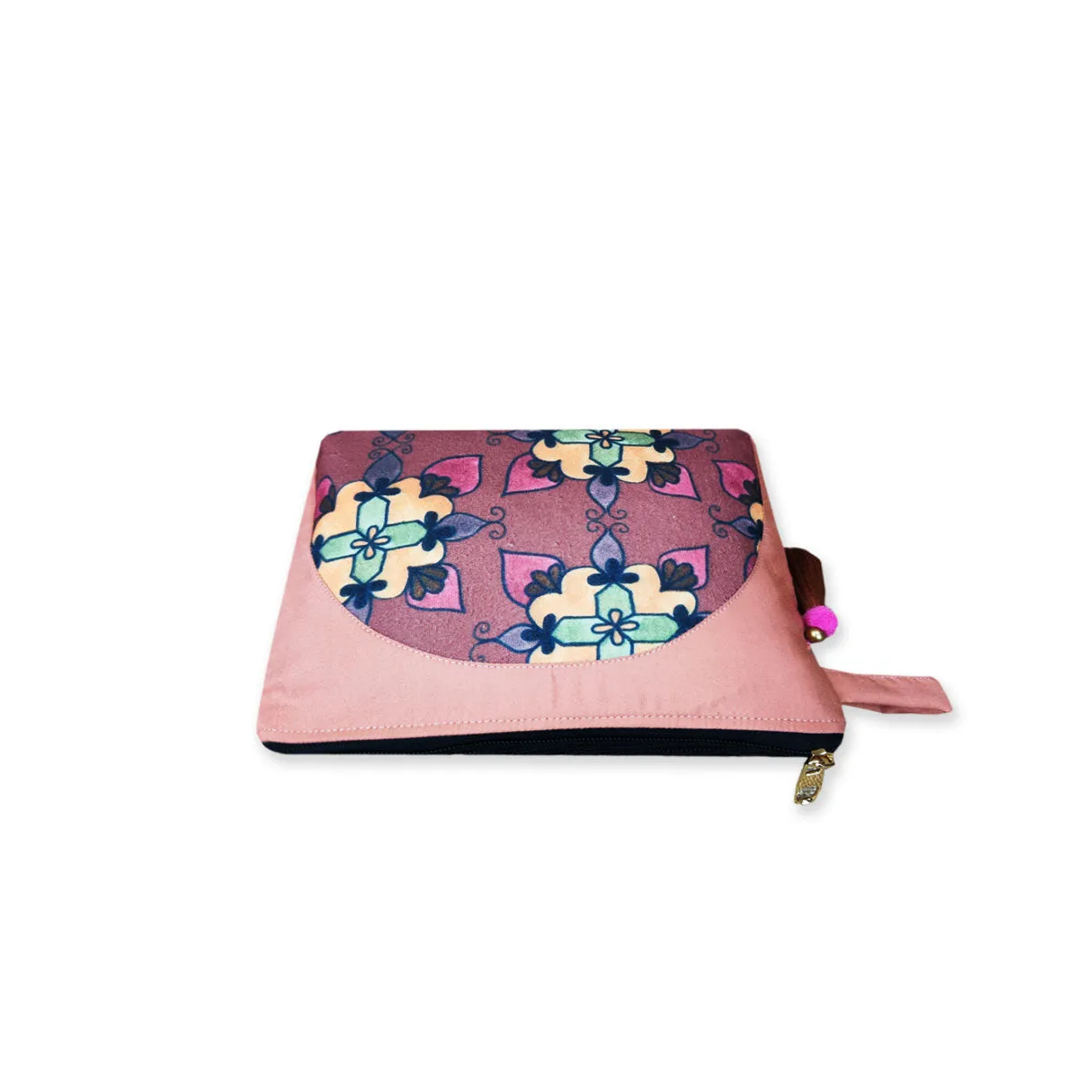 Yellow Floral Kollam Tote/Pouch Combo
