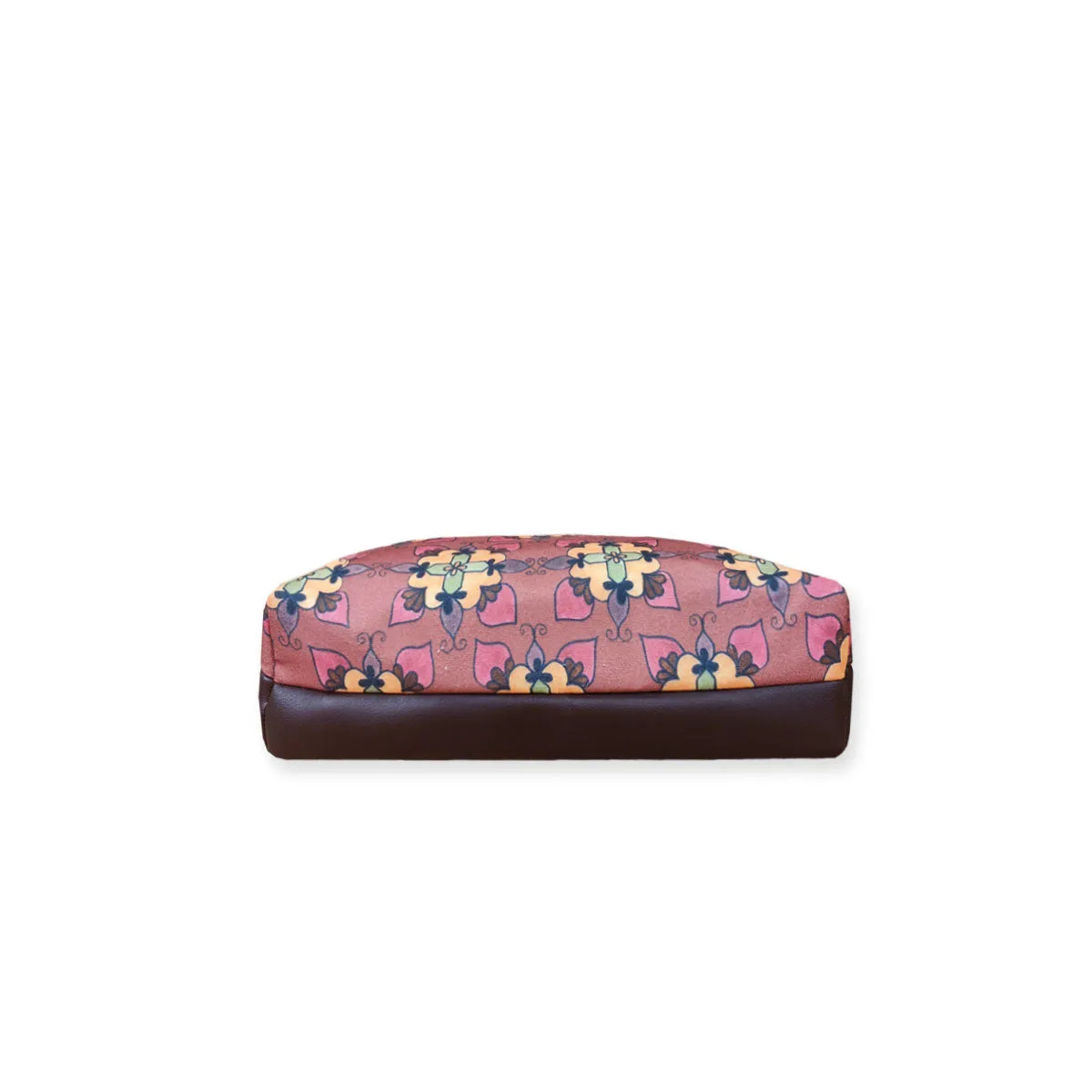 Yellow Floral Kollam Tote/Pouch Combo