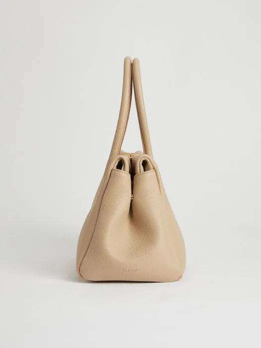 ZIENY Formal Lether Tote Bag [ZENNY BAG]_Beige